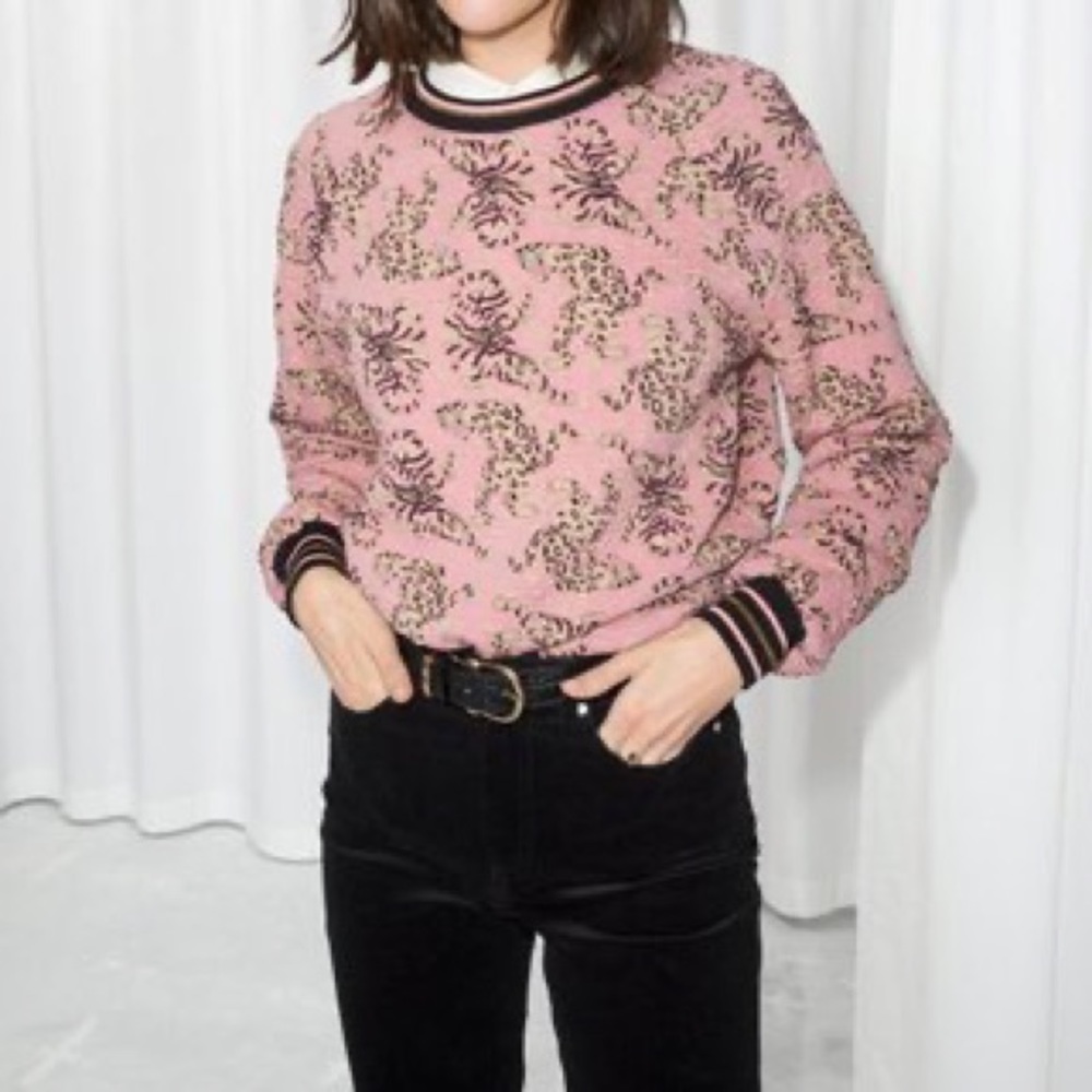 & Other Stories Tiger Pattern Sweatshirt